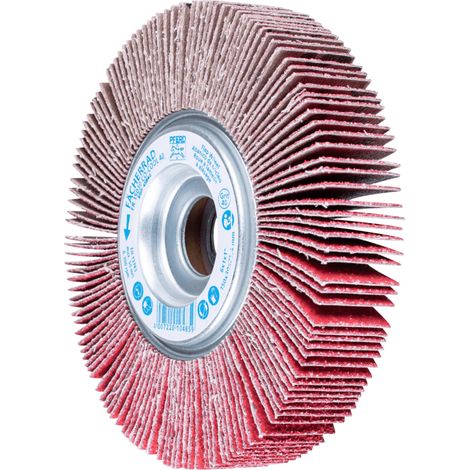 PFERD TOOLS Lamellenschleifrad FR Ø 150x30mm Bohrung Ø 25,4 mm CO-COOL40 für kühlen Schliff auf Edelstahl 2 Stk (1/4)