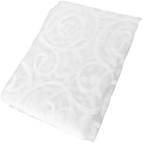 Rideaux en tulle transparent avec œillets et grands crochets, motif pour chambre et salon, 100 x 200 cm (blanc)-100cmX200cm-White (1/3)