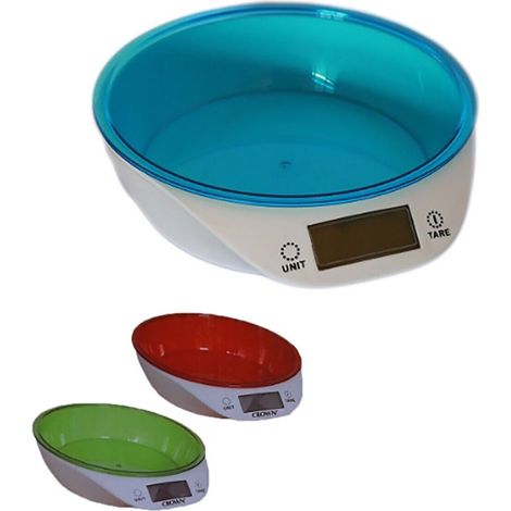 BILANCIA CUCINA DIGITALE PRECISIONE MAX 5KG RIPIANO CIOTOLA TARA PESA ALIMENTI