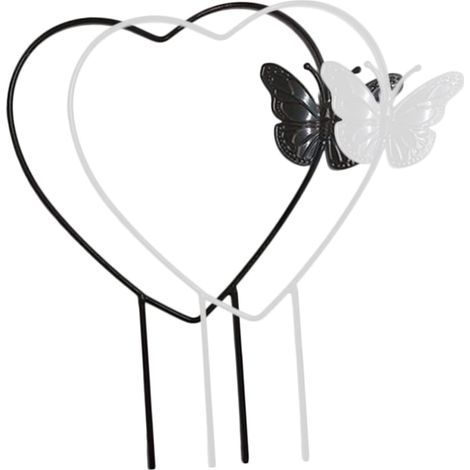 Lot de 2 supports pour plantes d'intérieur, tuteurs pour plantes vivantes, treillis en fer, accessoires de jardin. (1/5)
