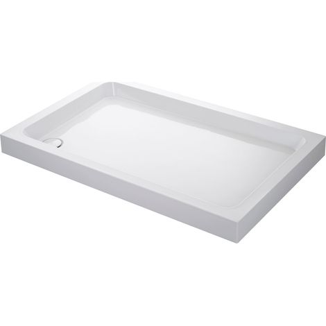 Mira Flight Shower Tray Rectangular Deep Profile Stone Resin Waste 900 x 760mm (1/2)