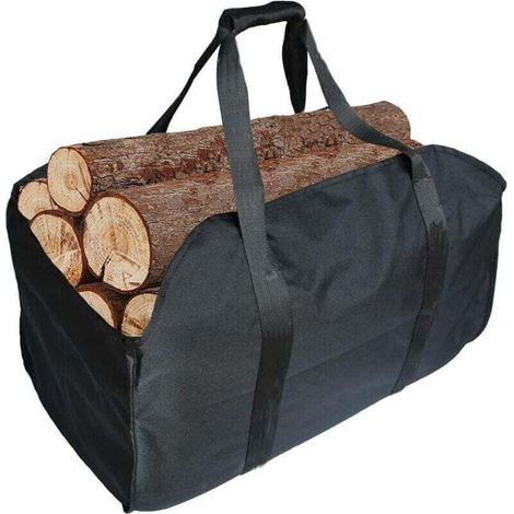 Log Rack and Tote Bag - Heavy Duty Extra Large - Ideal for Fireplaces, Wood Stoves, Firewood, Camping, Beach, Landscaping (1/4)