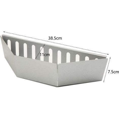 Lot de 2 paniers à charbon de bois pour barbecue - Pour camping et hayon - Design zingué (1/3)