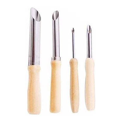 Outils Perforatrice Demi Ronde pour Poterie Céramique Modelage Sculpture Gravure Argile Ciseaux Couteau, Lot de 4 (1/5)