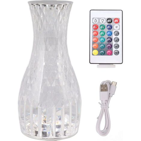 Lampe en cristal de diamant, finition rose, pour un usage domestique ou professionnel selon l'application.-AquaForge (1/5)