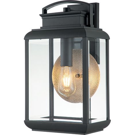 Elstead Quoizel Byron Außenwandlaterne Graphit mit Zinnreflektor, IP44 (1/5)
