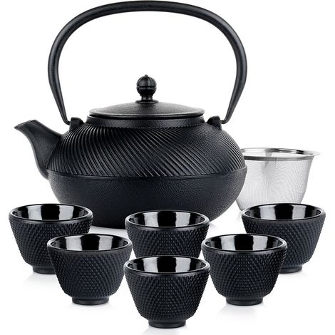 Bollitore in ghisa smaltata con infusore e tazze CAST LINE 1 l / 60 ml, 8 pezzi. (1/5)