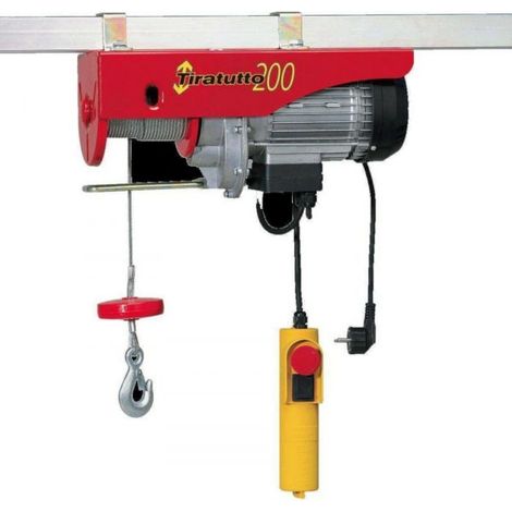 PARANCO ELETTRICO ELEVATORE 750 W 200/400 KG CARRUCOLA TIRATUTTO L'EUROPEA
