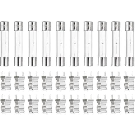 20pcs Lot De 10 Fusibles À Tube En Verre 6x30mm 1A 250V (1/5)