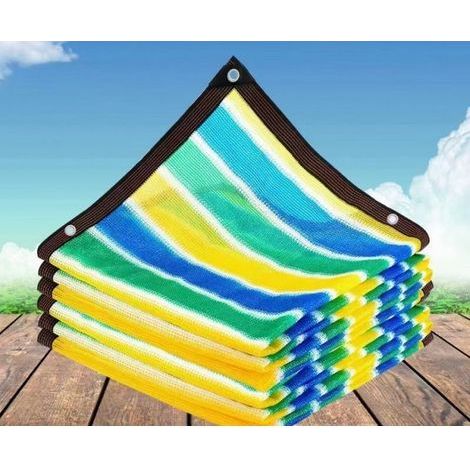 Vela ombreggiante 4x4 m per patio, rete ombreggiante rettangolare, schermo per la privacy del balcone, telo ombreggiante con protezione solare a 12 punti per terrazza e balcone (1/5)