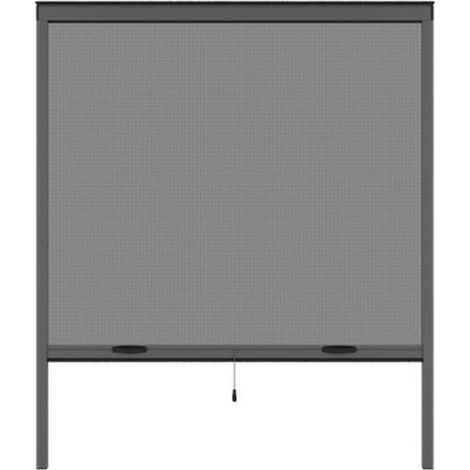 Moustiquaire de fenêtre 125 x 145 cm en aluminium gris anthracite – Recoupable en largeur et hauteur – Toile en fibre de verre imputrécible – Moustikit (1/5)