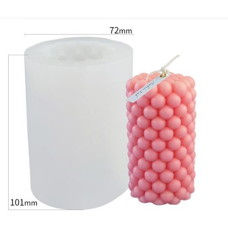 Moule en silicone pour bougie, moules à bougie cylindriques 3D, forme géométrique moderne, moules de moulage de bougies, moule à bougie parfumée bricolage, moules en silicone pour moule à bougie 3D DI (1/4)