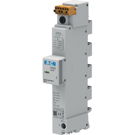 Eaton Descargador de corriente de rayo y sobretensión para barra colectora de 40 mm, TN-S/TT, 3P, 7,5 kA (10/350) µs, Clase I + II + III/Tipo 1 + 2 + 3, EP-501043