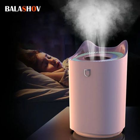 Humidificateur d'air USB 3L, diffuseur d'huile essentielle à Double buse avec lumière LED, diffuseur d'arôme ultrasonique, purificateur de maison et de voiture, brumisateur (1/5)