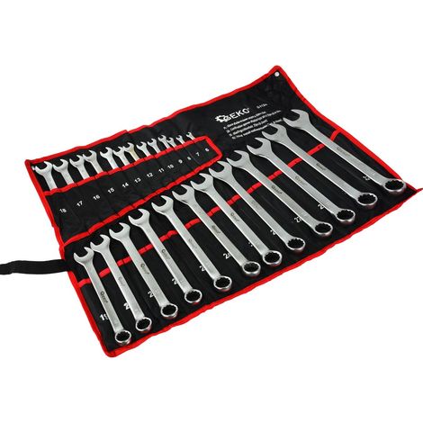 Clés mixtes satinées 6-32 mm, 25 pièces, CRV/paquet de feuilles/(4) (1/4)