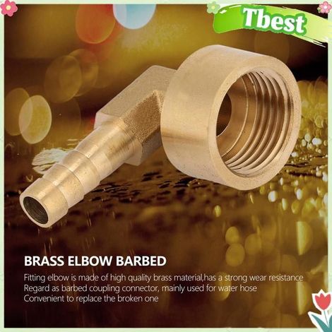 Tbest Tuyau cannelé Raccord d'adaptateur de Joint de connecteur de couplage de barbe de tuyau moto fixation Dans les 4 minutes 10 (1/5)