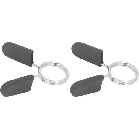 Set aus 2 x 30-mm-Federverschlüssen mit Griffen für komfortablen Halt und einfache Handhabung. Gewichtheberzubehör für Langhanteln. (1/5)