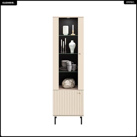Armoire vitrine - H.190 x L.55 x P.40 cm - KASHMIR (1/5)