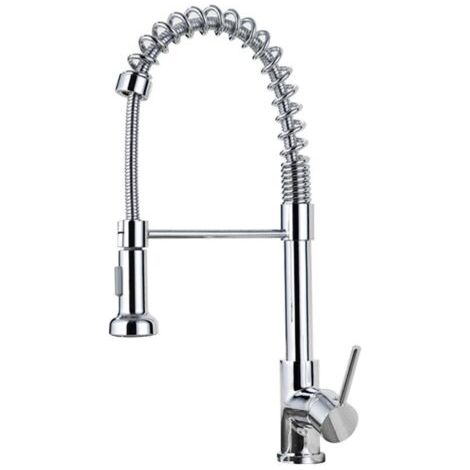 Rubinetto da cucina, miscelatore da cucina con doccetta estraibile, rubinetto per lavello a collo d'oca girevole a 360°, acciaio inox spazzolato.