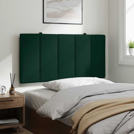 Kopfteil-Kissen "Hanko" Dunkelgrün 100 cm Samt (1/5)