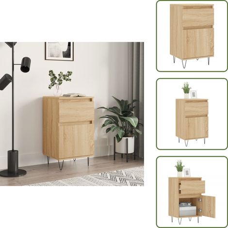 The Living Store Sideboard Sonoma-Eiche 40x35x70 cm Holzwerkstoff - Holzwerkstoff (1/5)