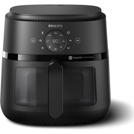Philips – Friteuse sans huile 6.2L 1700W – Technologie RapidAir – 13 modes de cuisson – Écran tactile digital – Pieds antidérapants