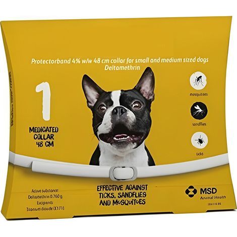 Collier Antiparasitaire - Pour Chien Moyen - 48 Cm - Protection Contre Les Phlébotomes Tiques Et Moustiques - 1 Pièce (1/5)