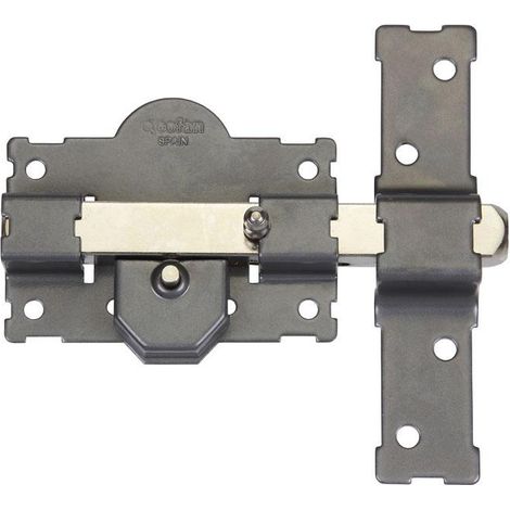 CERROJO BOTON/LLAVE PINTADO GRIS R/105-50mm Igualados
