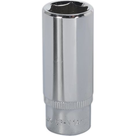 Sealey SP1414D Premier Fully Polished Deep Socket 1/4"Sq Drive 14mm (1/2)