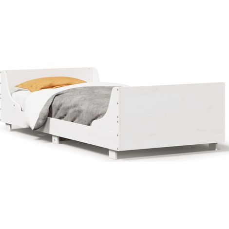 Maison Exclusive - Massivholzbett ohne Matratze Weiß 100x200 cm K