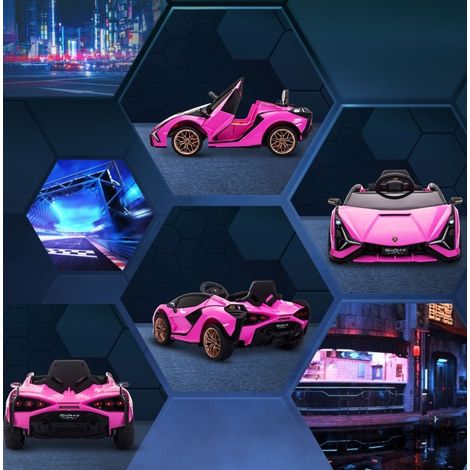 Auto elettrica per bambini Lamborghini con telecomando, 3-5 km/h, rosa, 3-5 anni DESVIAE (1/5)