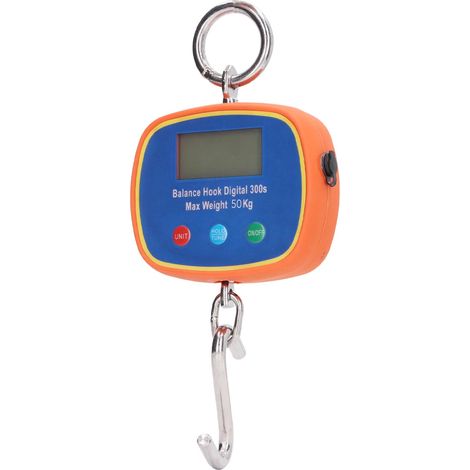 Balance électronique à crochet, double écran LCD, portable, industrielle, pour grues, 50 kg/100 lb, prise US (90-240 V). (1/5)