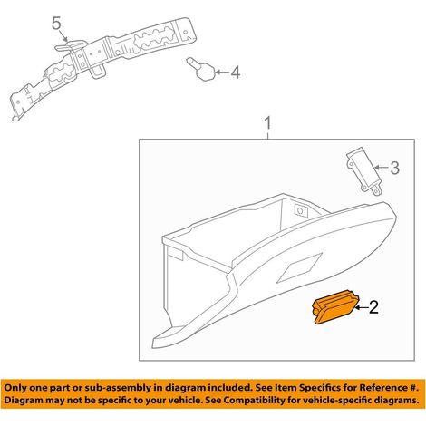 Poignée de Blocage de Boîte à Gants 95234956 Noir ABS pour Chevy Sonic 2012-2020 (1/5)