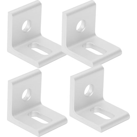 Équerre de fixation 90° en aluminium, lot de 10 supports d'angle en L pour profilé 2020, renfort industriel robuste (1/5)