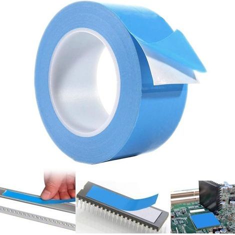 Double-sided thermal adhesive tape, 25 m × 20 mm, for heatsinks, IGBTs, CPUs, GPUs (1/5)