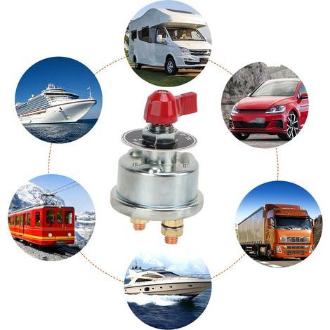 Interrupteur de Déconnexion de Batterie 300A 24‑48V Universel pour Véhicules, Camping‑Cars et Bateaux (1/5)