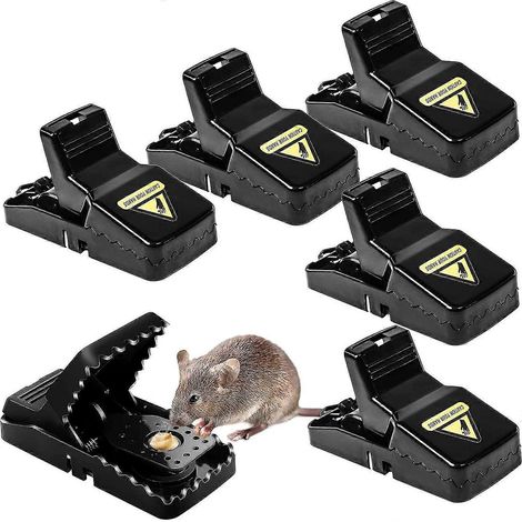 pinces à souris, piège à rats réutilisable, piège à souris hygiénique et efficace avec récipient à appât amovible, haute sensibilité pour une utilisation intérieure et extérieure.