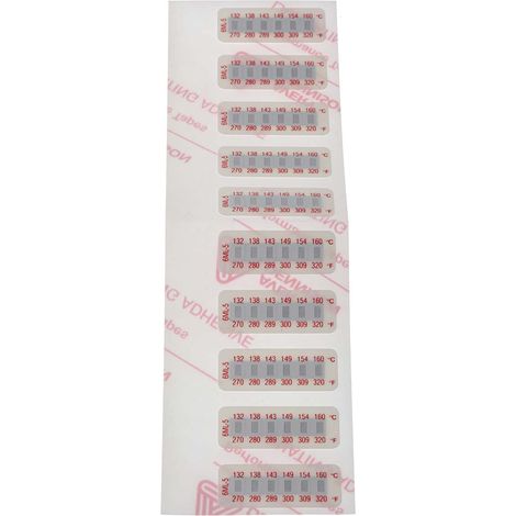 Étiquette thermosensible RS PRO 135°C à 160°C 6 niveaux ( Prix pour Paquet de 10 )