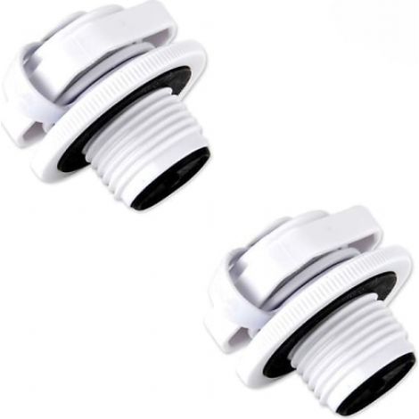 Lot de 2 valves à vis pour bouchon d'air Lay-Z-Spa compatibles avec les modèles Bestway Vegas Premium et Mia