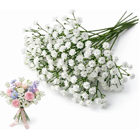 10 PCS Fleurs Séchées, Branches de Fleurs Gypsophiles Artificielles Blanc 28 cm Fleurs Artificielles Deco pour Vase Mariage Bouquet Centre de Table Fleurs Artificielles Deco et Décoration Intérieure (1/5)