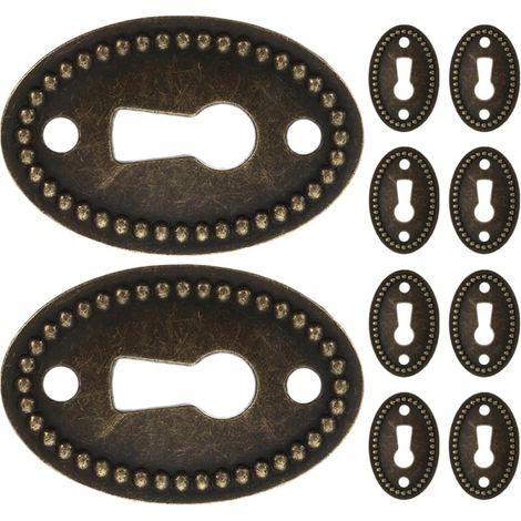 Healvian Lot de 10 cache-serrures ovales en alliage zinc pour (1/5)