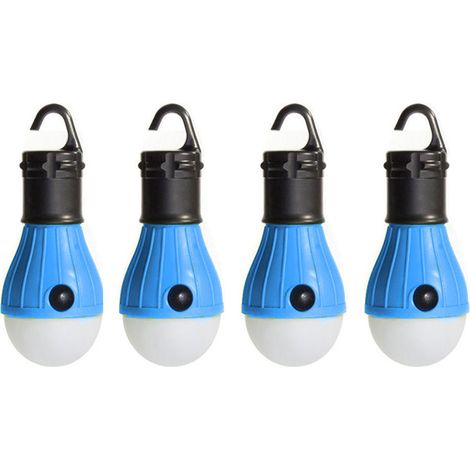 Ampoule pour tente de camping, équipement de camping, convient pour le camping, la randonnée et les excursions en sac à dos, crochet bleu (1/5)
