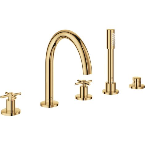 Grohe Atrio Mélangeur Bain/Douche 5 trous Doré, 29408GL0 (1/2)