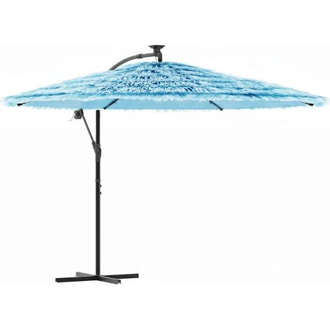 Maison Exclusive - Ombrellone Giardino con Palo in Acciaio Blu 269x269x235 cm (1/5)