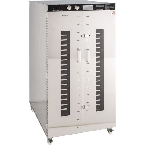 Klarstein Master Jerky 24 Deshidratador de alimentos 4500W 40-90ºC Temporizador 15h Acero inoxidable Plateado