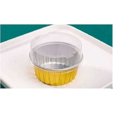 15 moules à muffins jetables en aluminium, pour desserts, pour la cuisine maison, 125 ml (1/3)