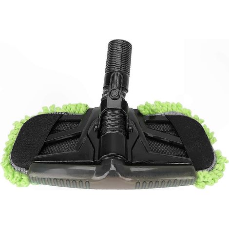 Brosse de nettoyage de sol réutilisable 2 en 1 avec collecteur de poussière, tête de balai de rechange pour aspirateur (1/5)