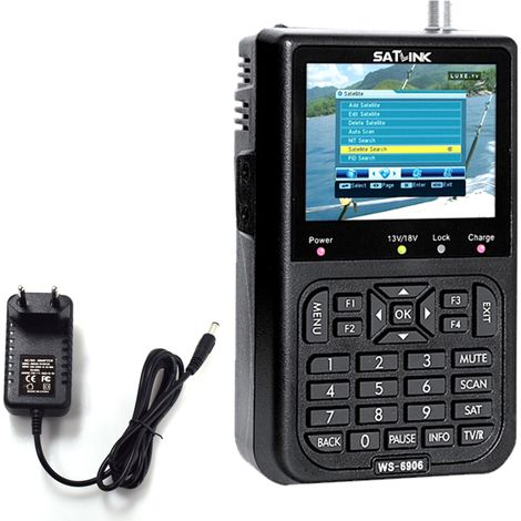 SATLINK WS6906 - Detector digital de señal satelital con pantalla LCD de 3,5 pulgadas (1/5)