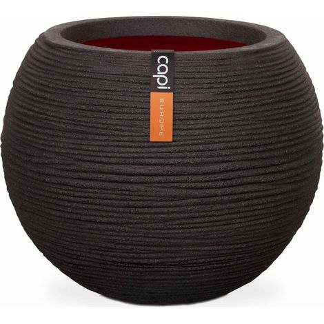 Capi Pot a fleurs Nature Rib rond 40 x 32 cm noir KBLR270 424217 (1/5)