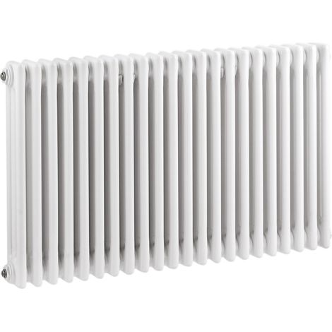 Hudson Reed Colosseum 3-Column Horizontal Radiator 600mm H x 999mm W - White (1/7)